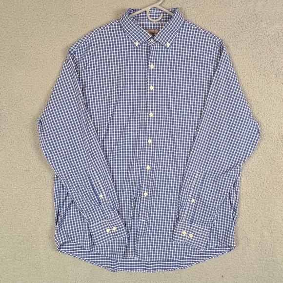 Peter Millar Other - PETER MILLAR MENS BUTTON DIWN SHIRT WITH WHITE CHECK SIZE XXL
